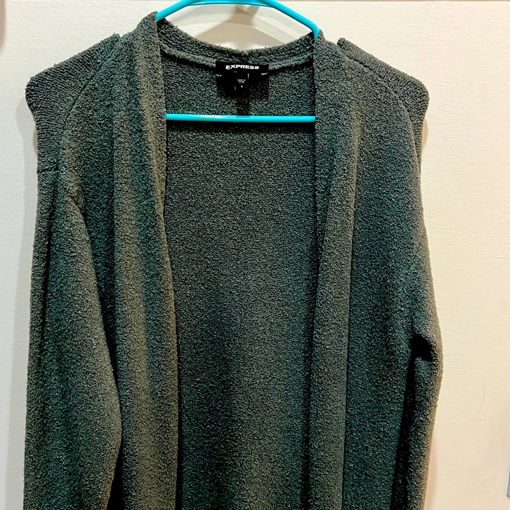 Express duster. Never worn. Olive green/military color